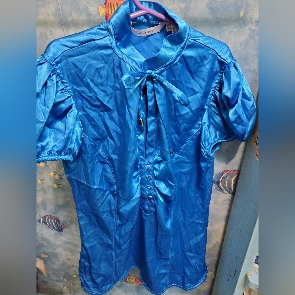 Blue Zara blouse